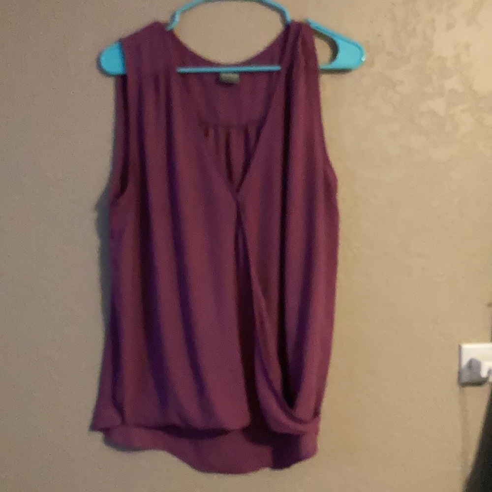 Plum wrap blouse size large